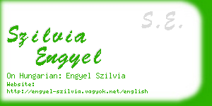 szilvia engyel business card